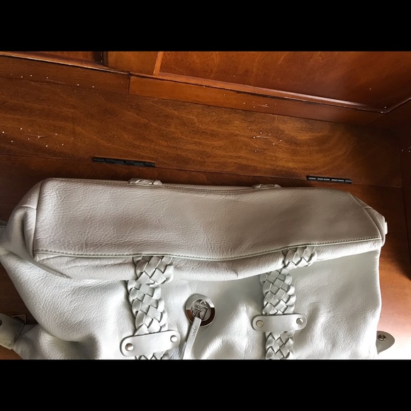 Donald J. Pilner leather purse - braided handles - Picture 4 of 7